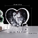 Customized Crystal Heart Photo Frame