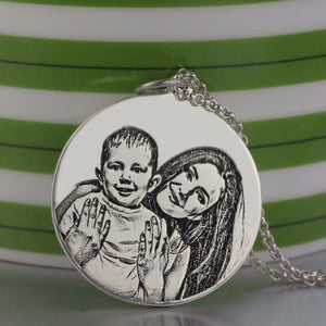 Personalized Sterling Silver Photo Necklace