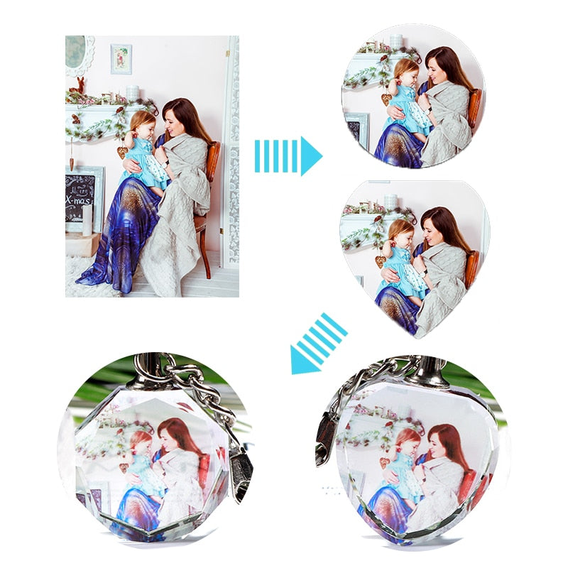 Crystal Photo Keychain By Shopuree