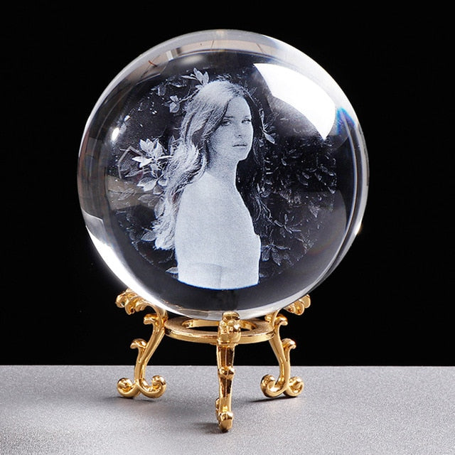 Engraved Crystal Ball By Shopuree