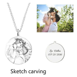 Personalized Sterling Silver Photo Necklace